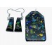 Iridescent earrings and medallion set